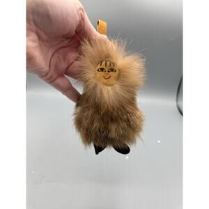 Vintage Alaska Real Fur Inuit Style Doll Ornament Souvenir Handmade